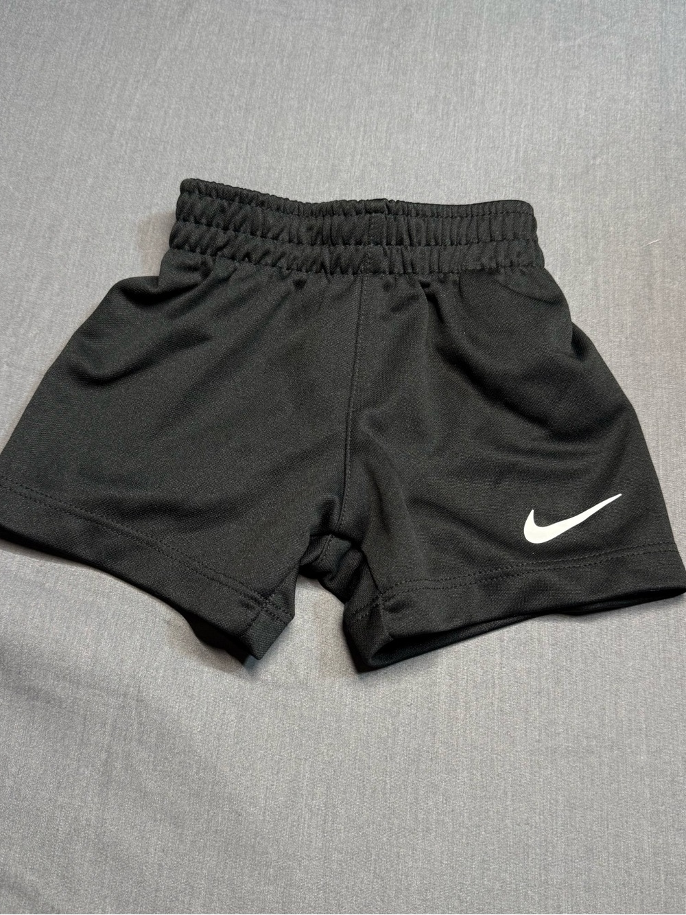 Nike Black Active Kids Shorts with White Swoosh